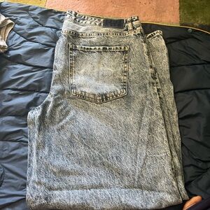 Women's Relaxed Fit Acid Wash Jeans